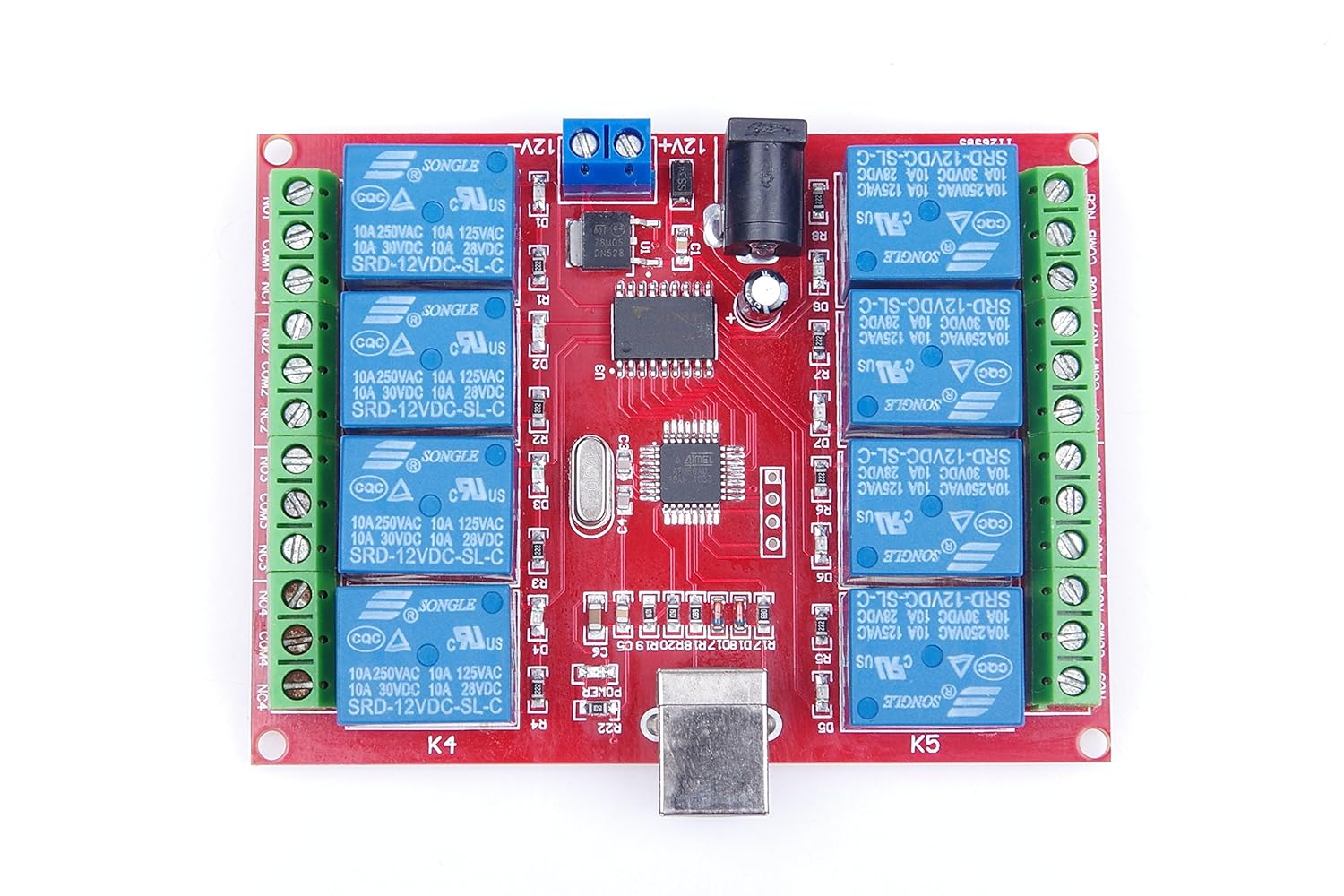 8 Channel USB Relay KNACRO, DC 12V